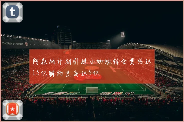 阿森纳计划引进小蜘蛛转会费或达15亿解约金高达5亿